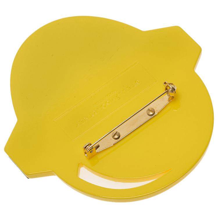 Pre Owned Stella McCartney Yellow Superhero Brooch