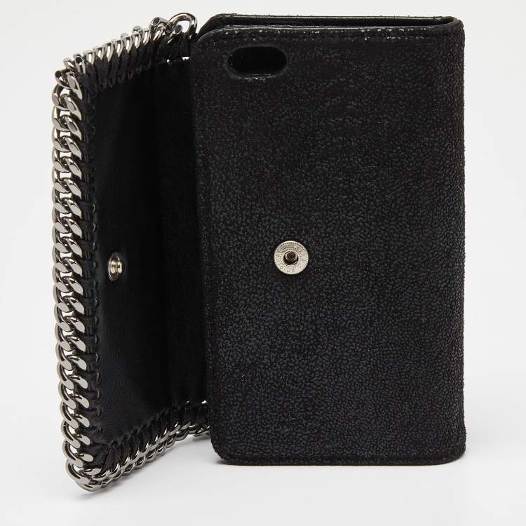 Pre Owned Stella McCartney Black Faux Leather Falabella iPhone 6 Case 