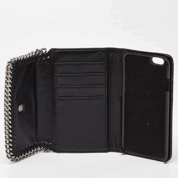 Pre Owned Stella McCartney Black Faux Leather Falabella iPhone 6 Case 