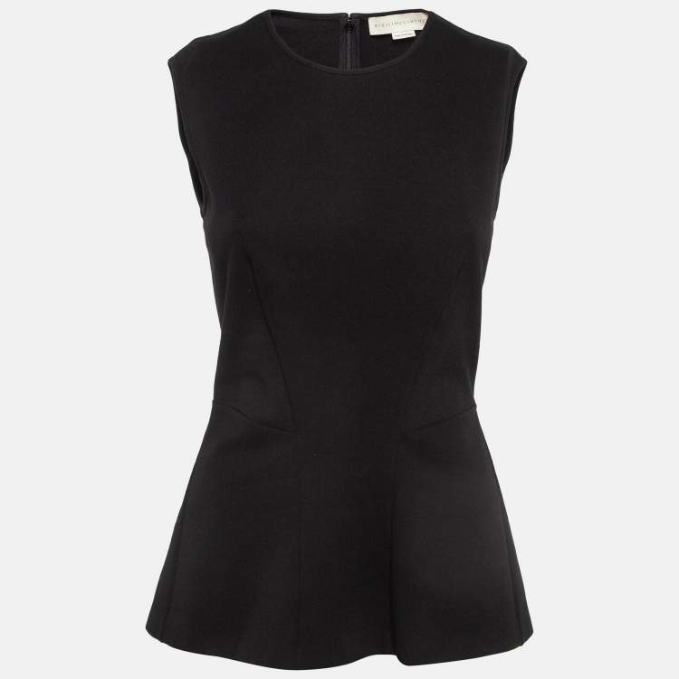 Pre Owned Stella McCartney Black Knit Sleeveless Round Neck Top M