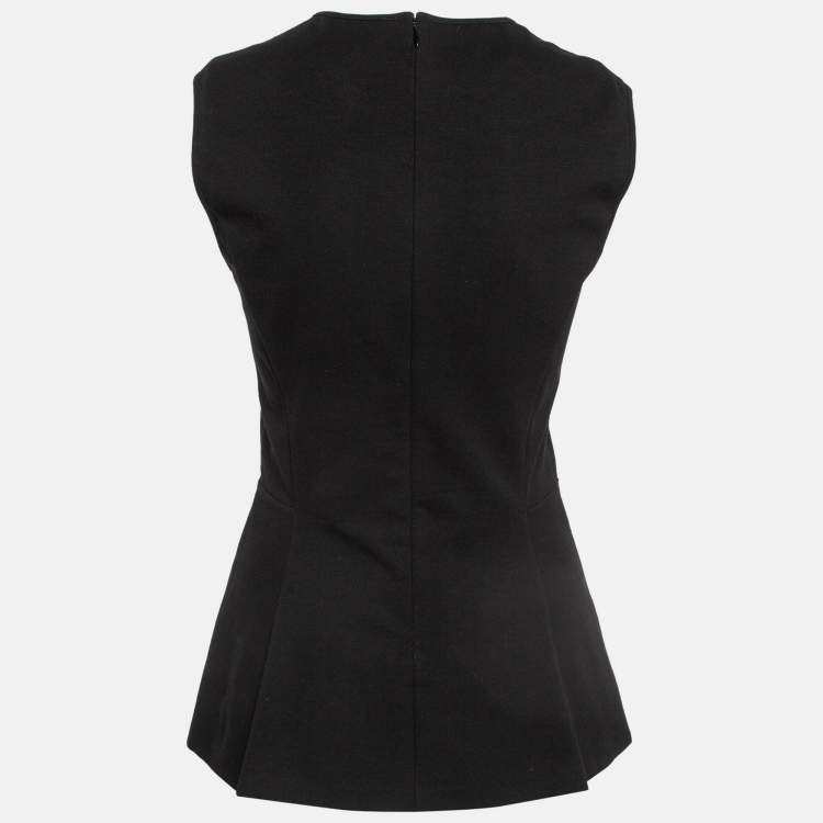 Pre Owned Stella McCartney Black Knit Sleeveless Round Neck Top M