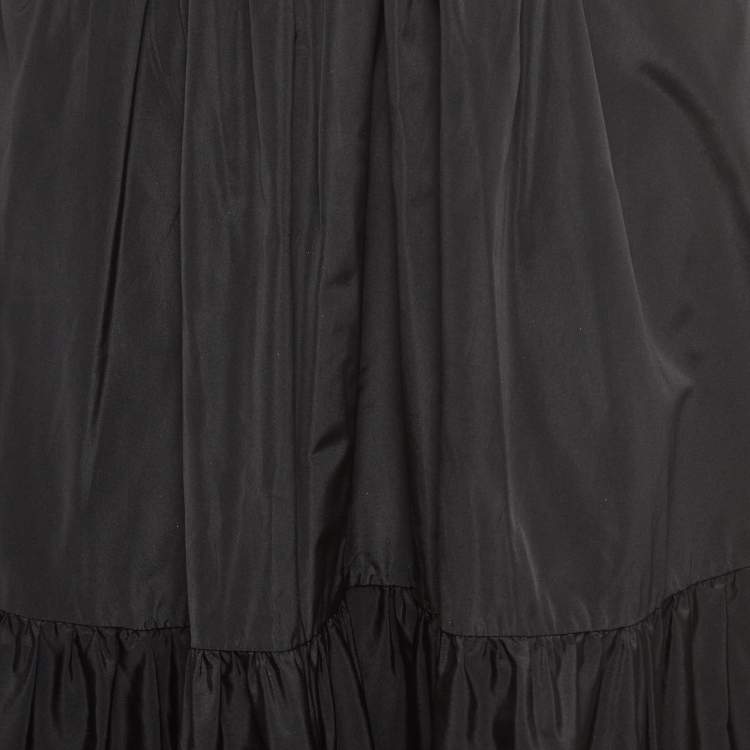 مملوكة مسبقًا Stella McCartney Black Silk Blend Tiered Midi Skirt S