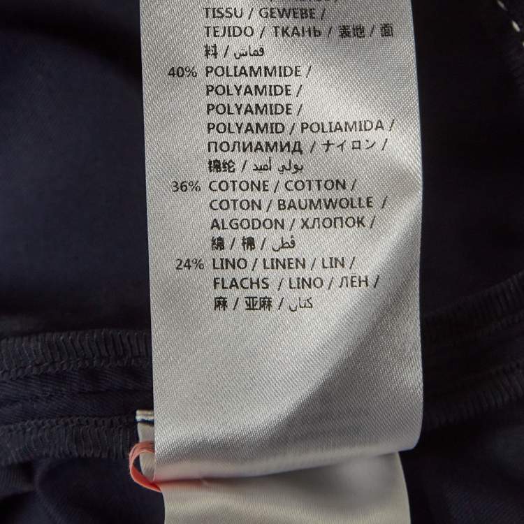Pre Owned Stella McCartney Navy Blue Cotton Blend Zip-Front Jacket M