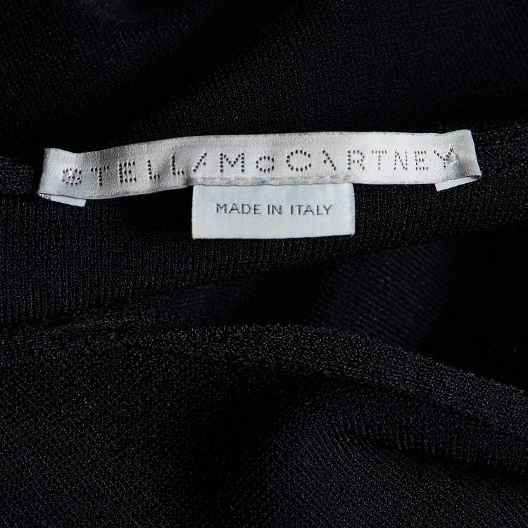 Pre Owned Stella McCartney Black Jersey Draped Top L