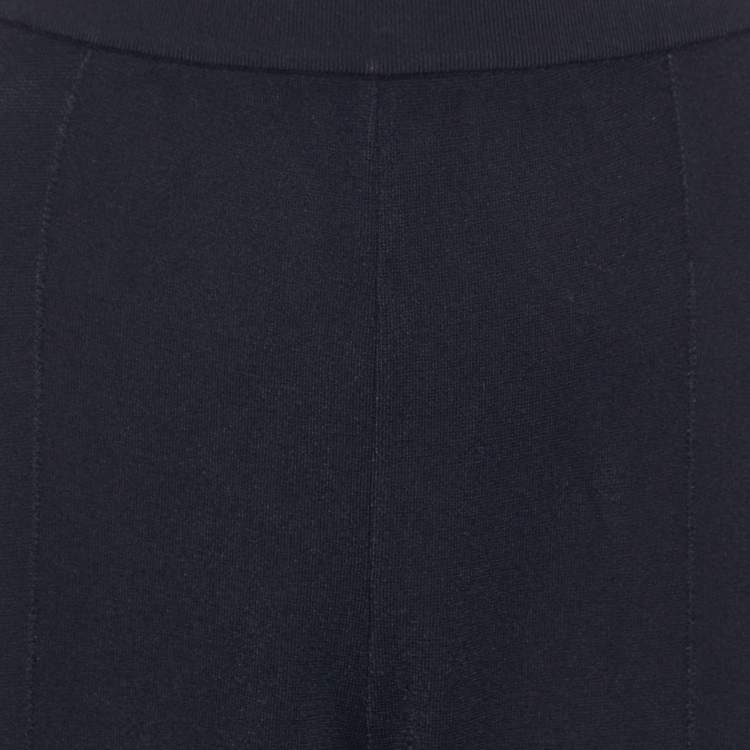 Pre Owned Stella McCartney Black Jersey Wide Leg Trousers L