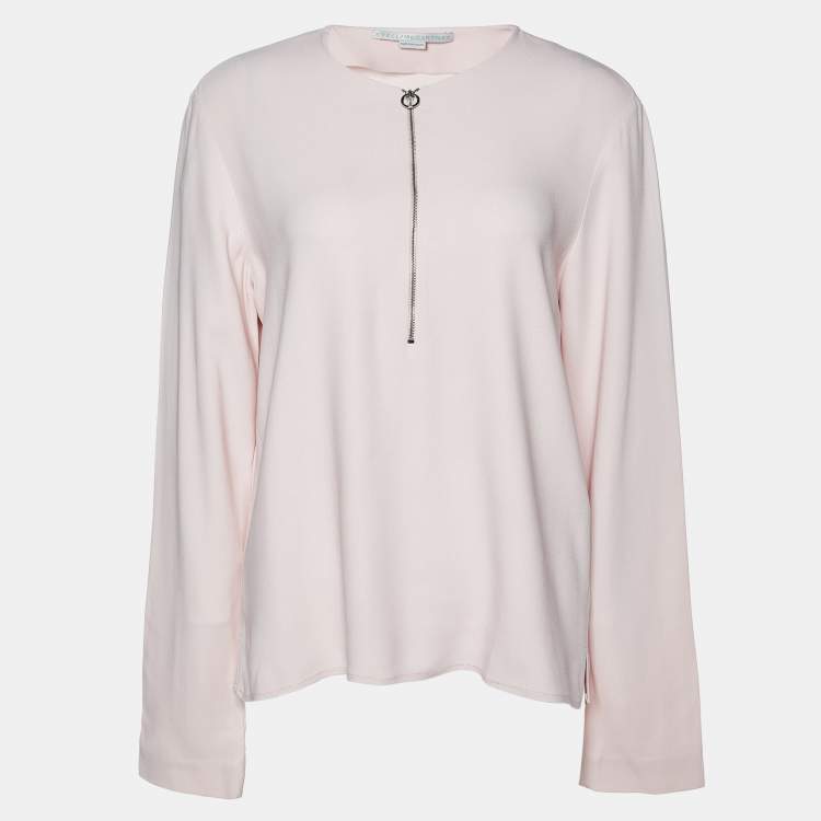 Pre Owned Stella McCartney Pink Crepe Top and Pants Set M