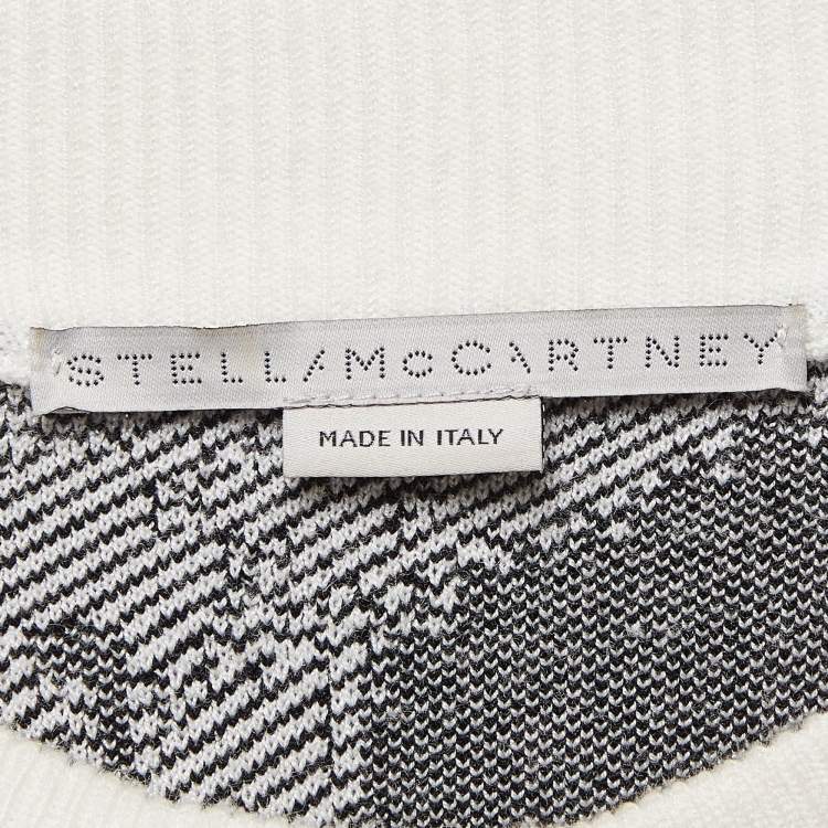 Pre Owned Stella McCartney Grey Pixel Horse Intarsia Knit Sweatshirt M