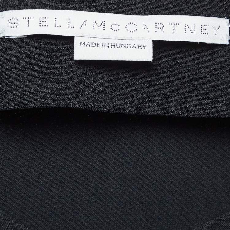 Pre Owned Stella McCartney Black Stretch Crepe Zipper Cady Top M