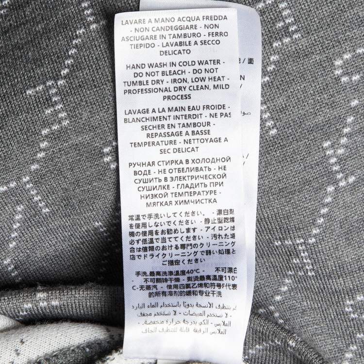Pre Owned Stella McCartney Grey Monogram Virgin Wool Cropped Lounge Pants XXS