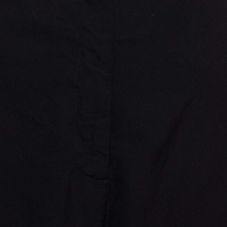 Pre Owned Stella Mccartney Black Wool Loose Fit Trousers M
