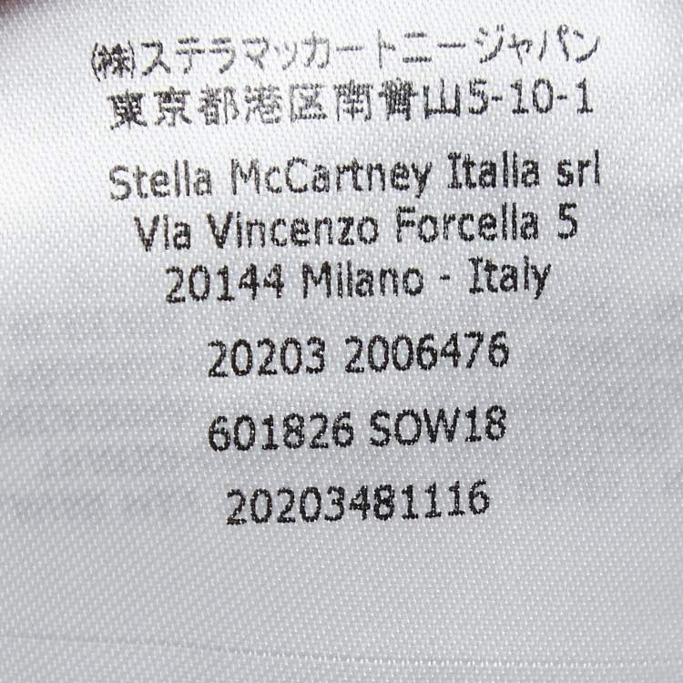 مملوكة مسبقًا Stella McCartney Black /White Logo Print Jersey Cotton T-Shirt S