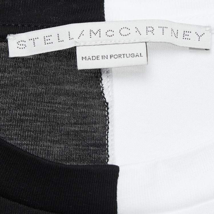 مملوكة مسبقًا Stella McCartney Black /White Logo Print Jersey Cotton T-Shirt S