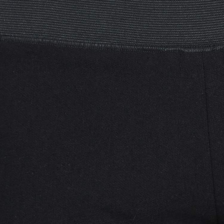Pre Owned Stella McCartney Black Sheer Lace Side Trim Stretch Wool Trousers M