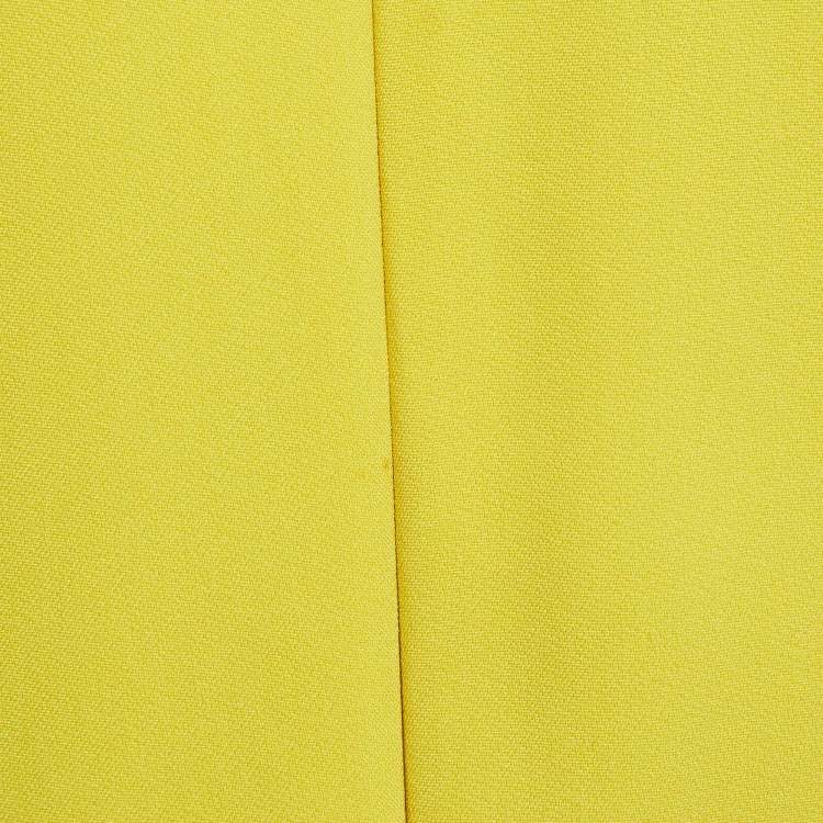 Pre Owned Stella McCartney Yellow Crepe Sleeveless Maxi Dress M