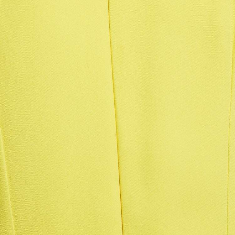 Pre Owned Stella McCartney Yellow Crepe Sleeveless Maxi Dress M