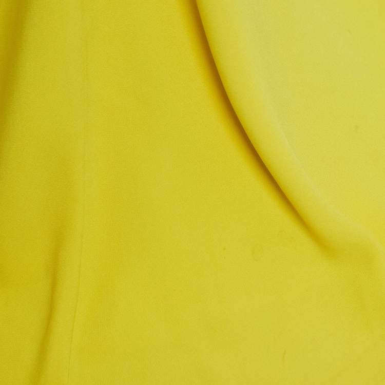 Pre Owned Stella McCartney Yellow Crepe Sleeveless Maxi Dress M
