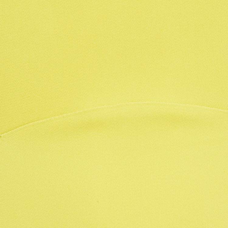 Pre Owned Stella McCartney Yellow Crepe Sleeveless Maxi Dress M
