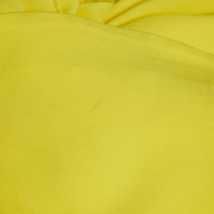 Pre Owned Stella McCartney Yellow Crepe Sleeveless Maxi Dress M