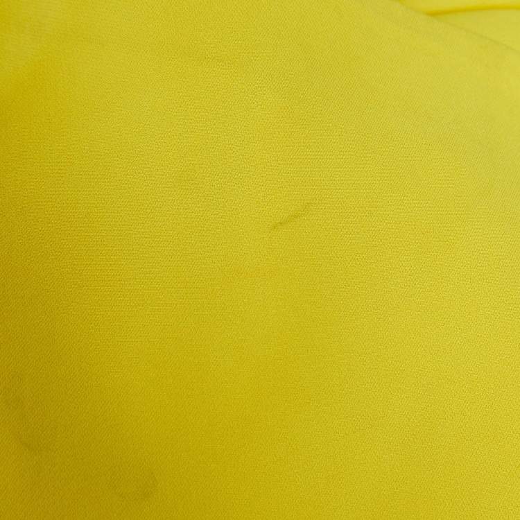 Pre Owned Stella McCartney Yellow Crepe Sleeveless Maxi Dress M