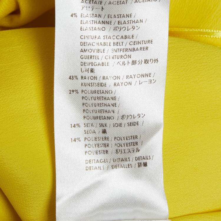 Pre Owned Stella McCartney Yellow Crepe Sleeveless Maxi Dress M