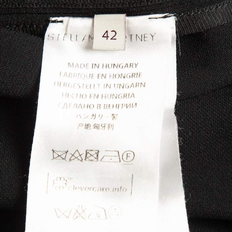 مملوكة مسبقًا Stella McCartney Black Crepe Zip-Up Blouse M