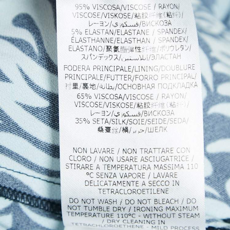 Pre Owned Stella McCartney Blue Printed Midi Skirt S