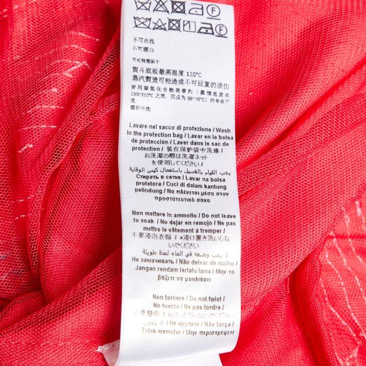 Pre Owned Stella McCartney Fuchsia Pink Embellished Crepe Wrap Dress L