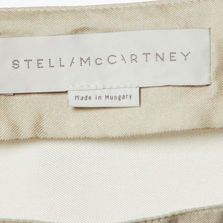 Pre Owned Stella McCartney Beige Printed Silk Top S