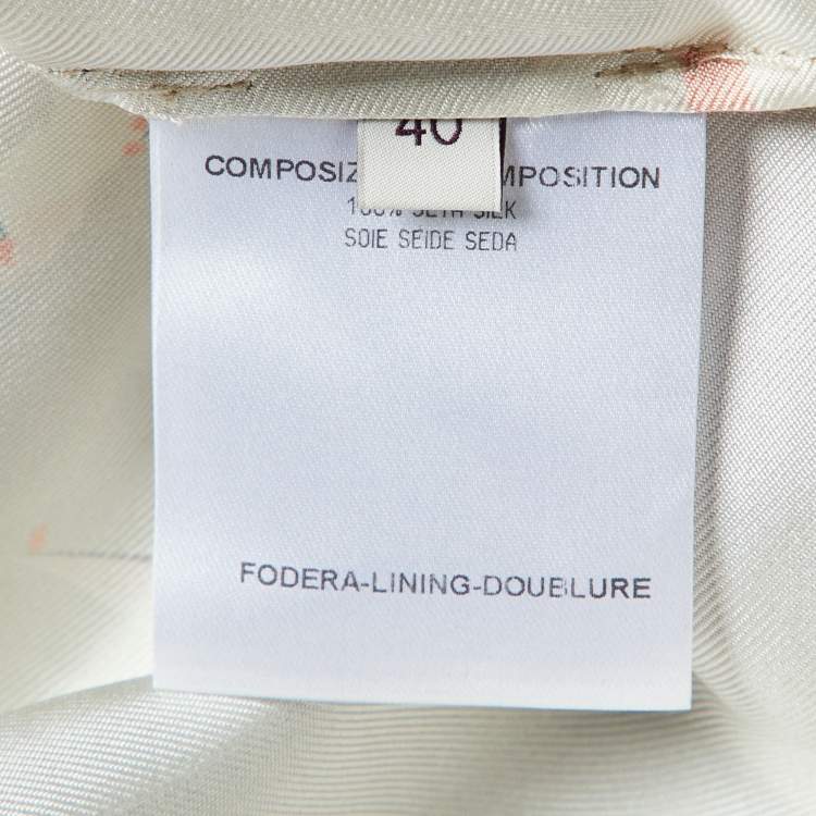 Pre Owned Stella McCartney Beige Printed Silk Top S