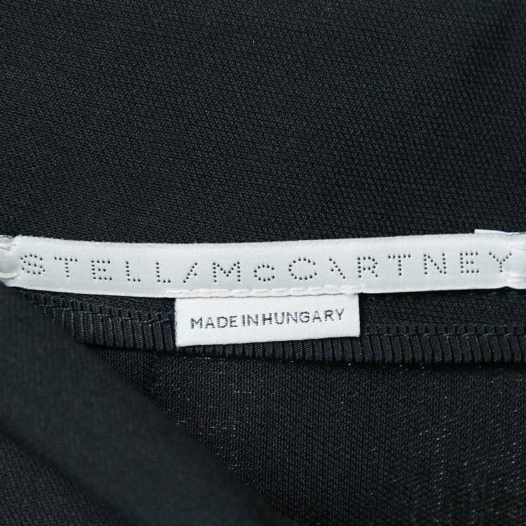 Pre Owned Stella McCartney Black Wool Pleated Wide Leg Pants S
