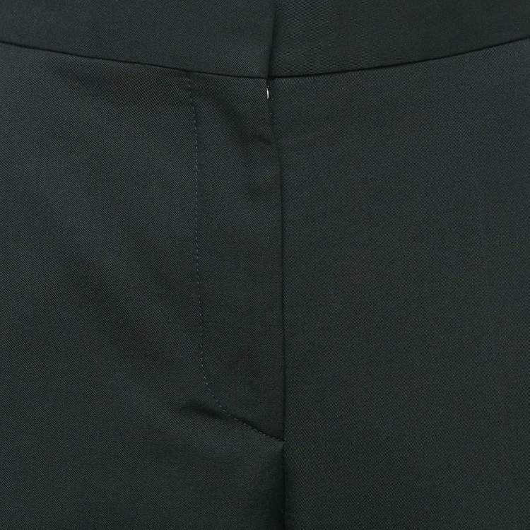 Pre Owned Stella McCartney Black Wool Pleated Wide Leg Pants M