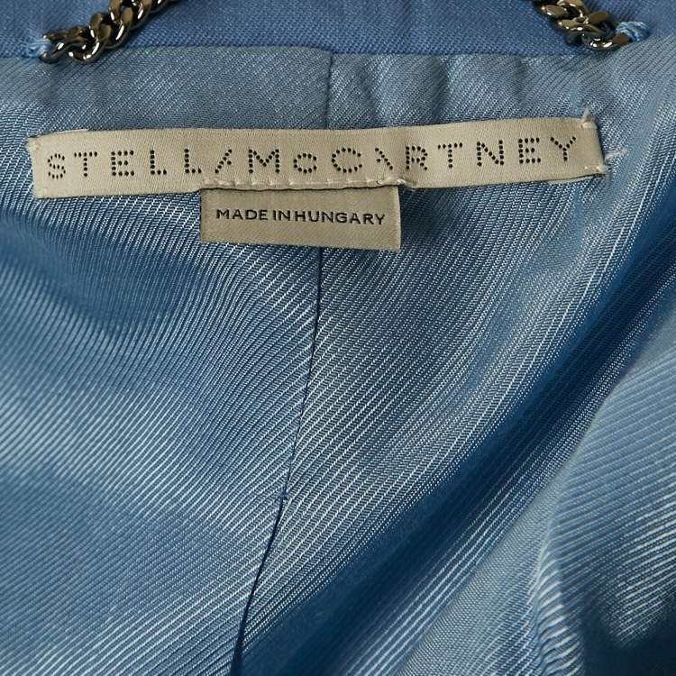 Pre Owned Stella McCartney Blue Wool Single Breasted Blazer M