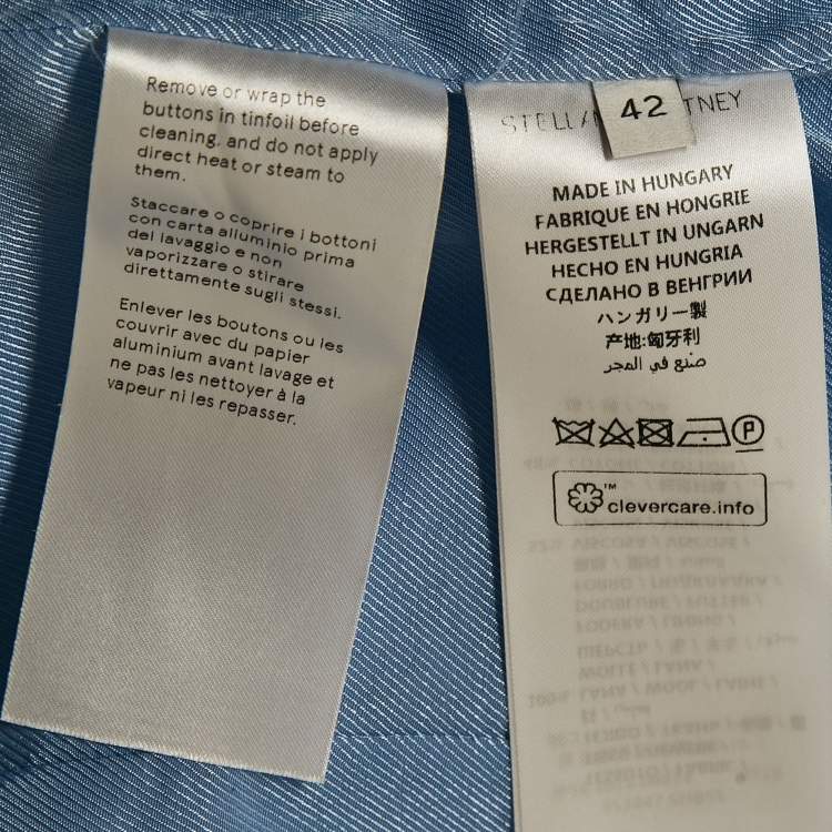 Pre Owned Stella McCartney Blue Wool Single Breasted Blazer M