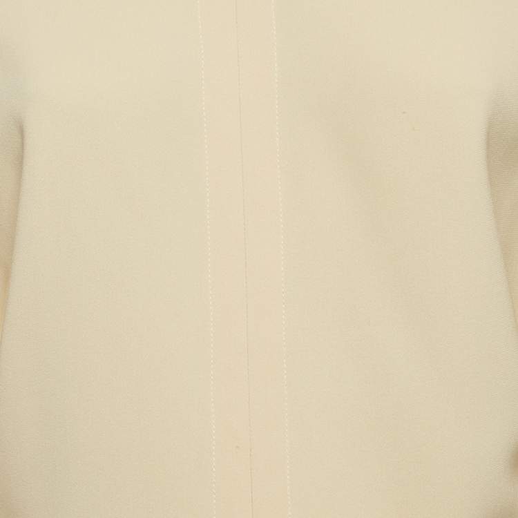 Pre Owned Stella McCartney Cream Crepe Dolman Sleeve Top M