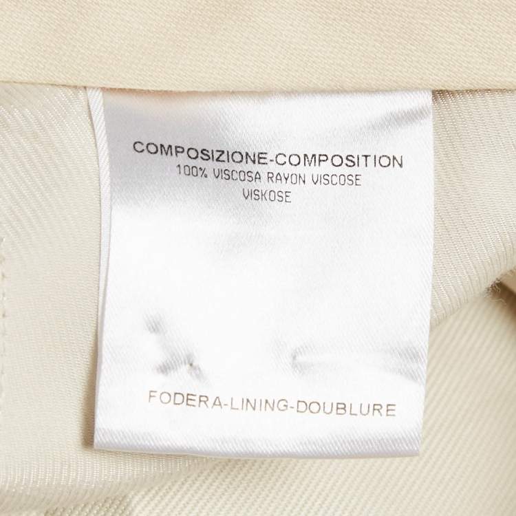 Pre Owned Stella McCartney Off-White Gabardine Tailored Trousers M