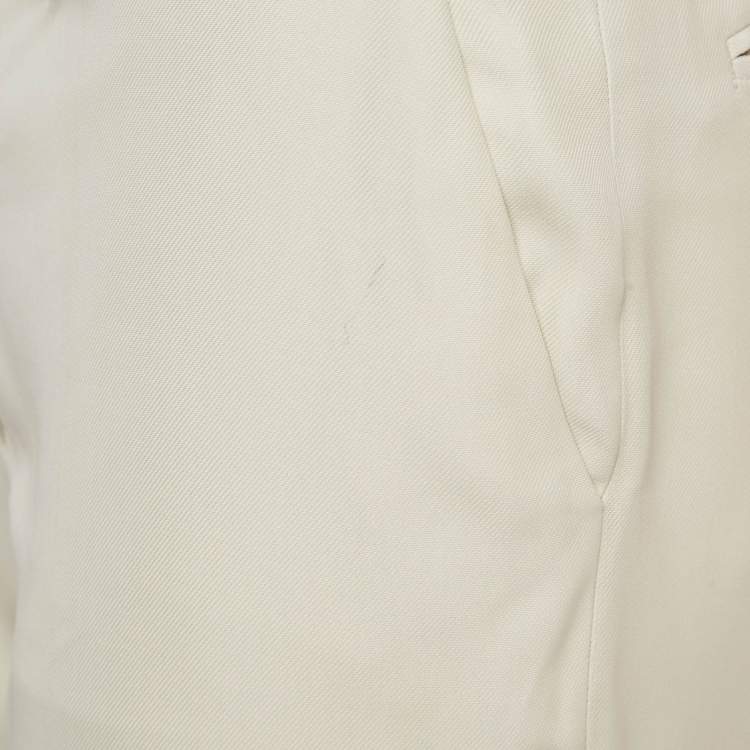Pre Owned Stella McCartney Off-White Gabardine Tailored Trousers M