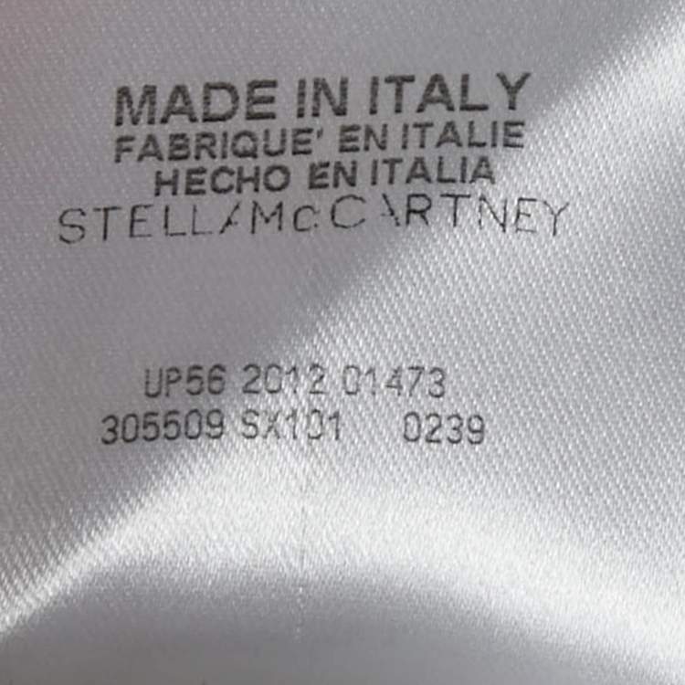 Pre Owned Stella McCartney White/Blue Embroidered Cotton Long Sleeve Shirt S