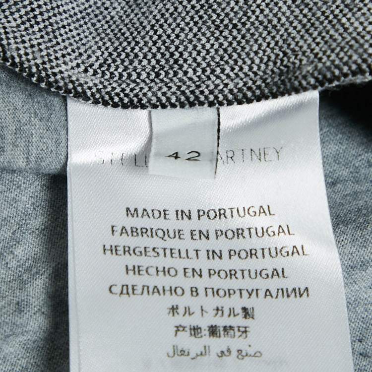 Pre Owned Stella McCartney Grey 'All Is Love' Cotton Ruched T-Shirt M 