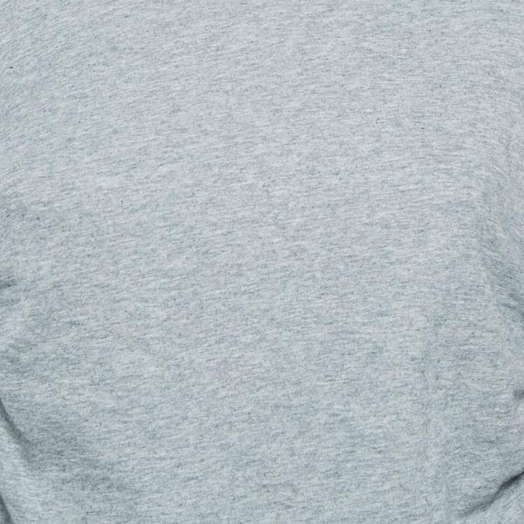 Pre Owned Stella McCartney Grey 'All Is Love' Cotton Ruched T-Shirt M 