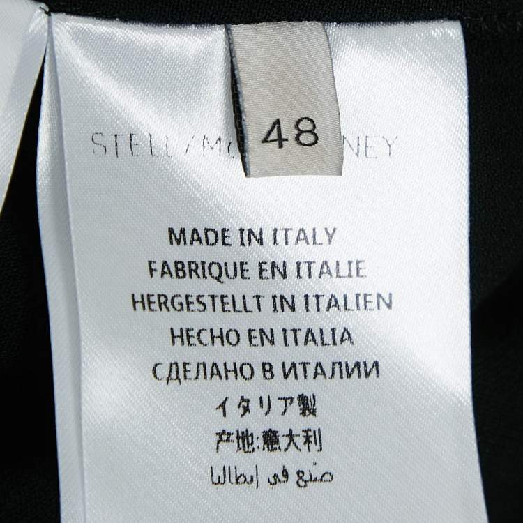 Pre Owned Stella McCartney Black Crepe Beaded Top L