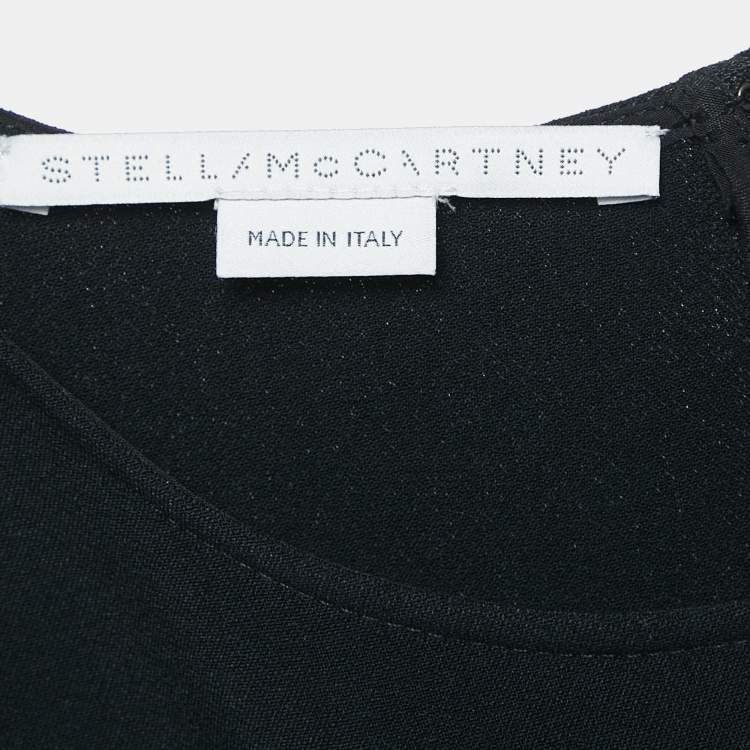 Pre Owned Stella McCartney Black Crepe Beaded Top L