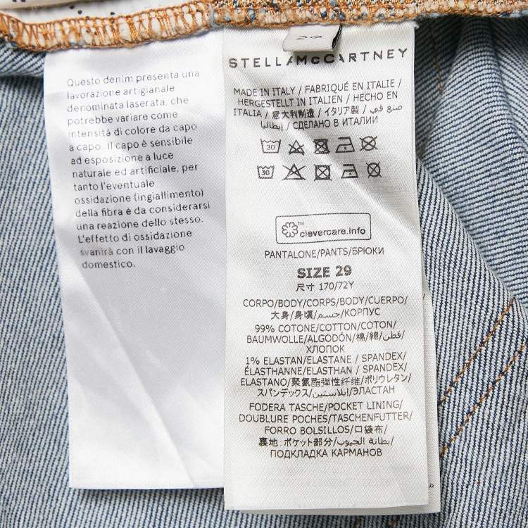 Pre Owned Stella McCartney Light Blue Washed Denim Jeans M Waist 29"