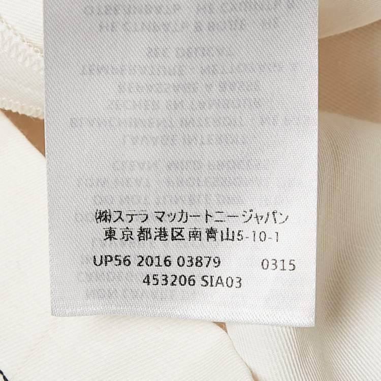 Pre Owned Stella McCartney Off-White Cotton Blend Flounce Knee-Length Skirt S