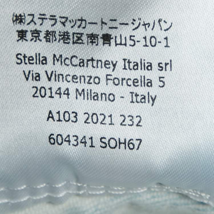 Pre Owned Stella McCartney Blue Tie-Dye Denim Button Front Short Dress S