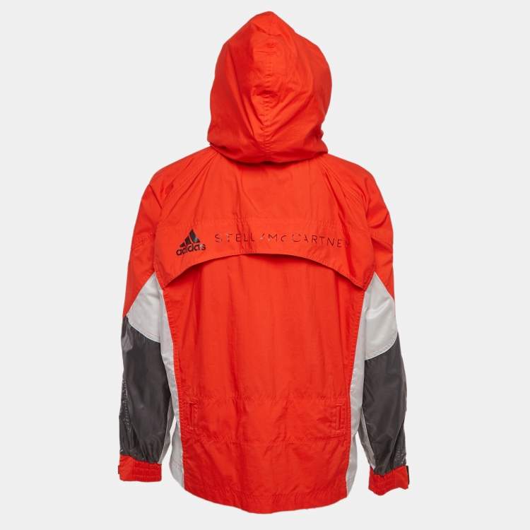 مملوكة مسبقًا Stella McCartney X Adidas Orange Nylon Windbreaker Jacket S