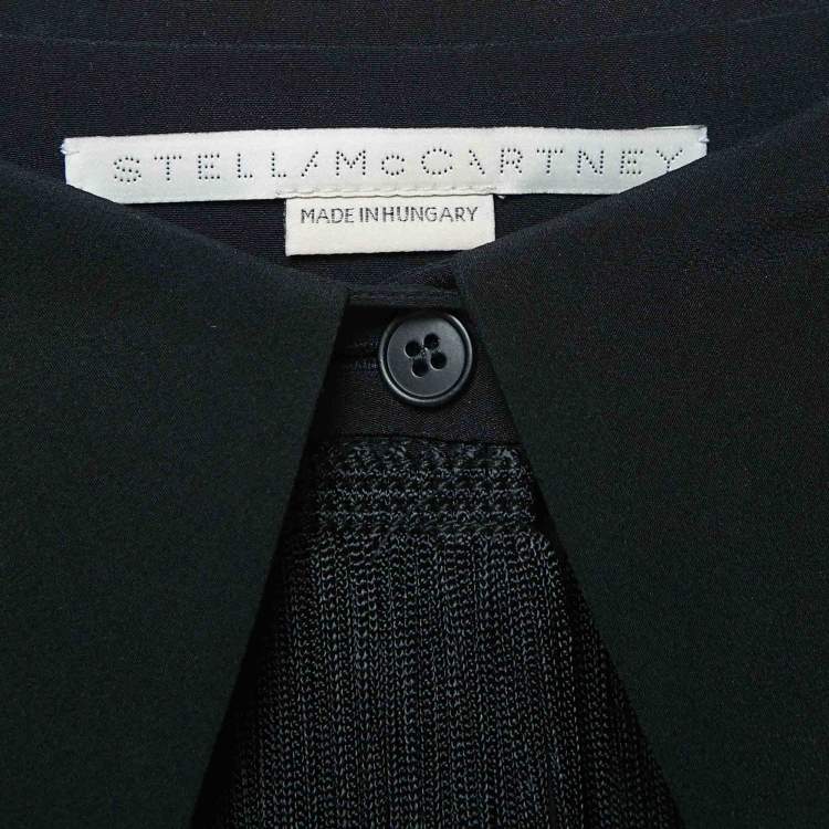 Pre Owned Stella McCartney Black Tasseled Chiffon Shirt L