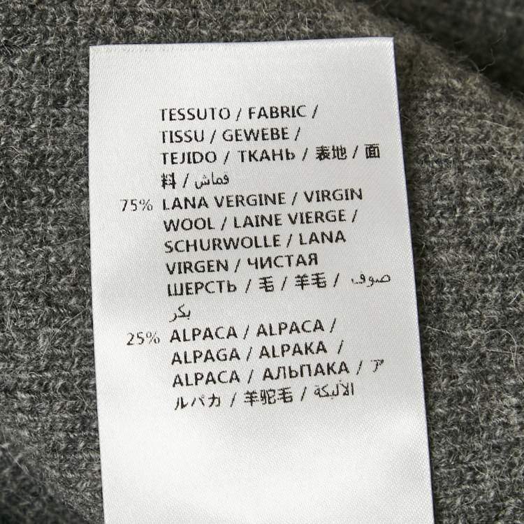 Pre Owned Stella McCartney Grey Wool Loose Fit Sweater M