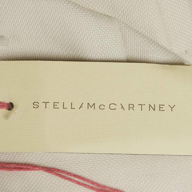 Pre Owned Stella McCartney Beige Textured Wool Formal Pants XS
