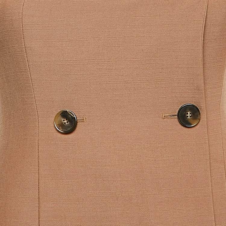 Pre Owned Stella McCartney Brown Strapless Bustier Gown S