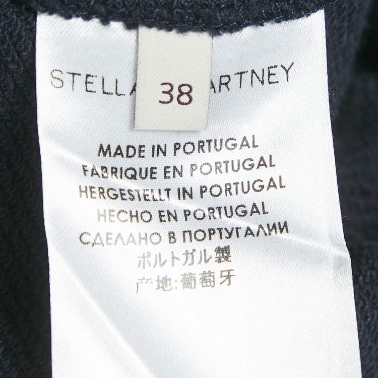 Pre Owned Stella McCartney Navy Blue Swallow Embroidered Cotton Knit Crewneck Sweatshirt S